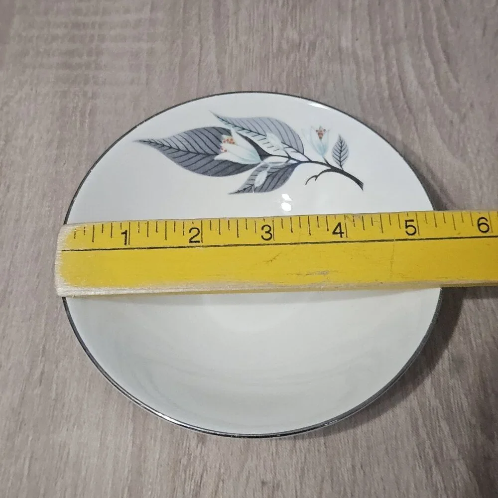 Set Of 5 Homer Laughlin Rhythm 5 1/4" Fruit Oatmeal Bowls Mcm Vintage Floral - Picture 5 of 6